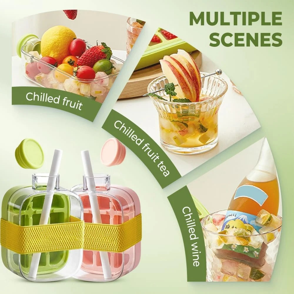 CoolSip⢠| 2-in-1 Ice Cube Bottle (500ml & 800ml Bundle)