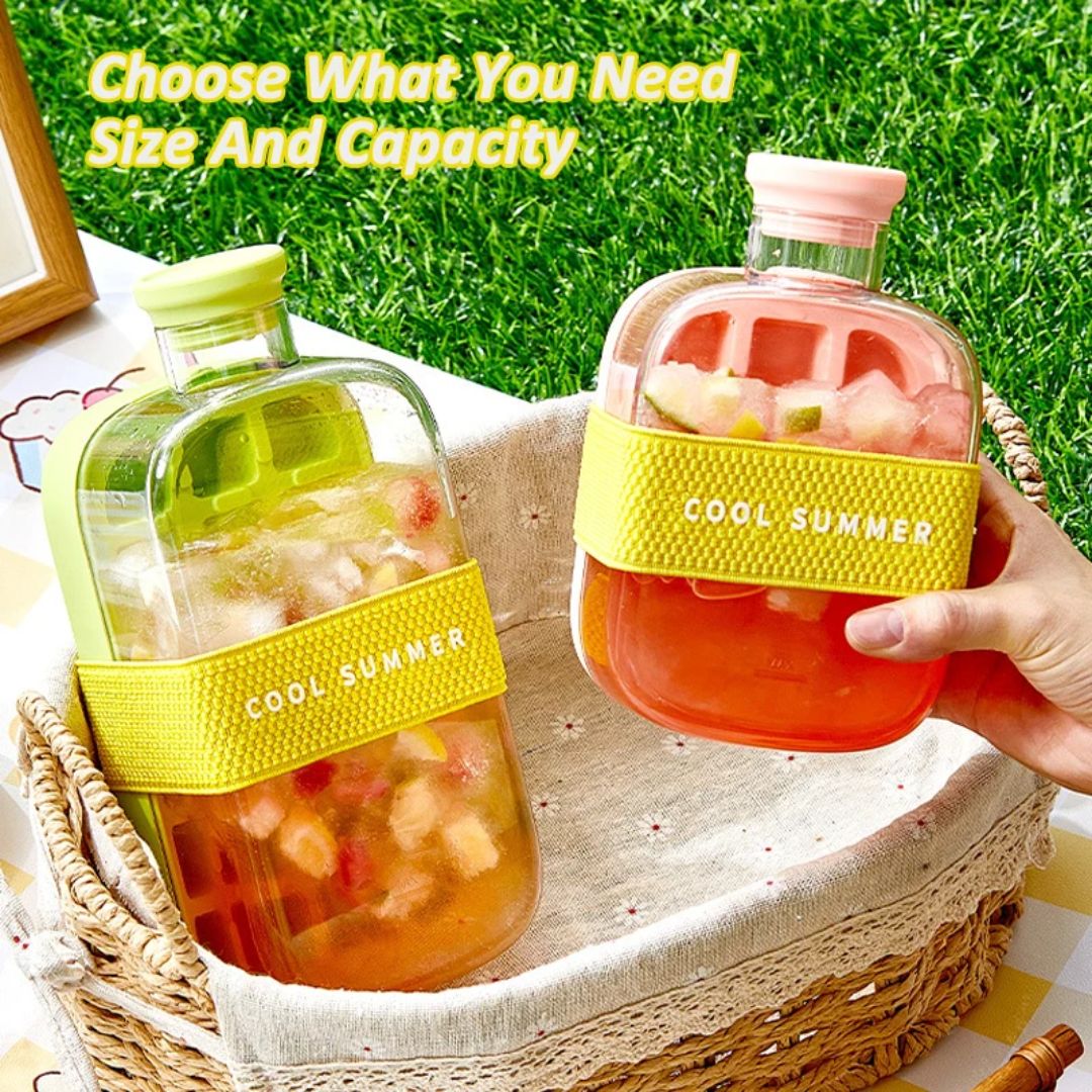 CoolSip⢠| 2-in-1 Ice Cube Bottle (500ml & 800ml Bundle)
