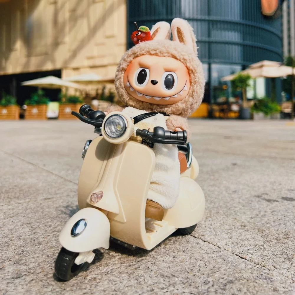 360° Rotating Motorcycle Toy for Labubu Doll "Doll not included"