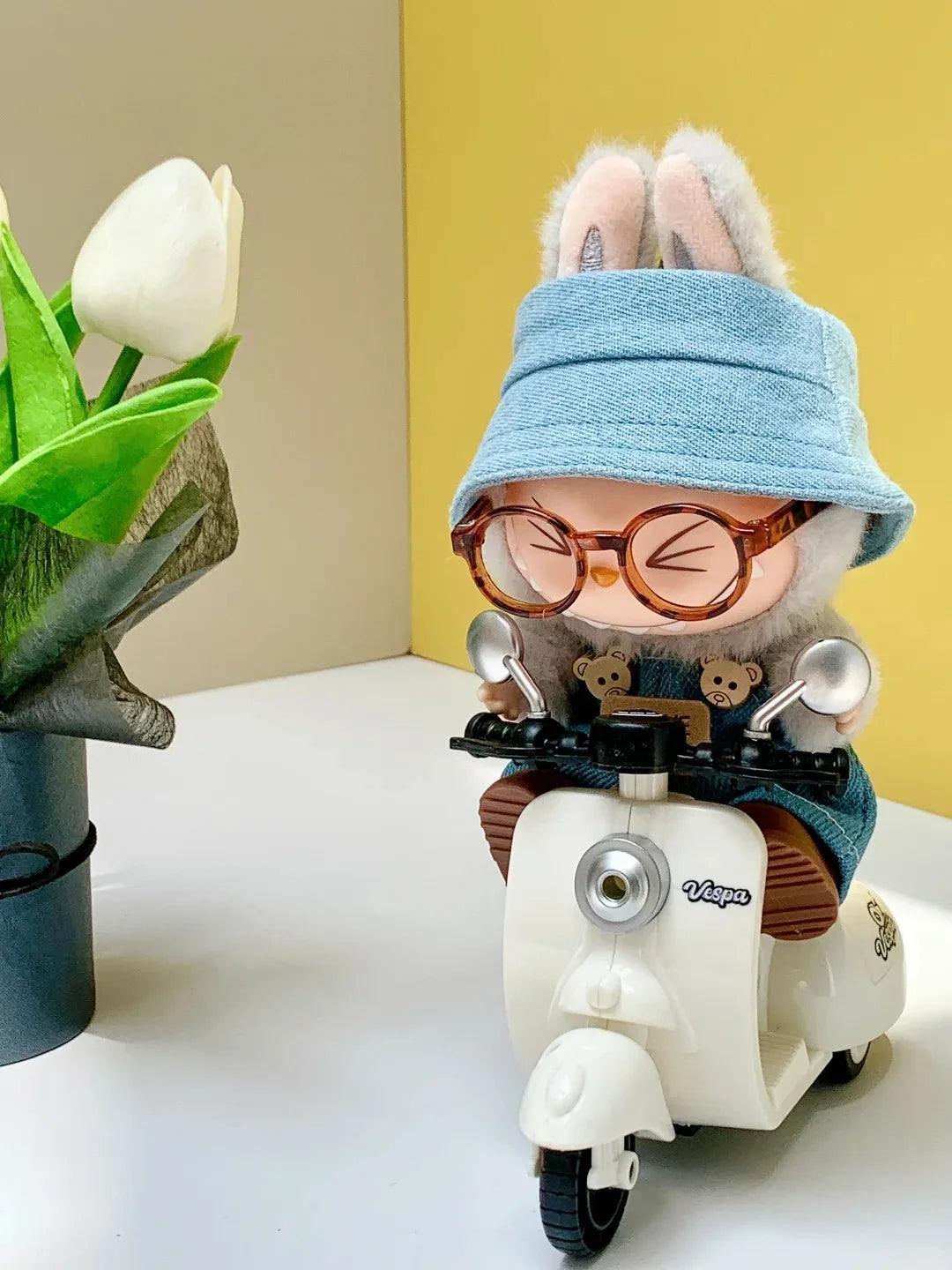 360° Rotating Motorcycle Toy for Labubu Doll "Doll not included"