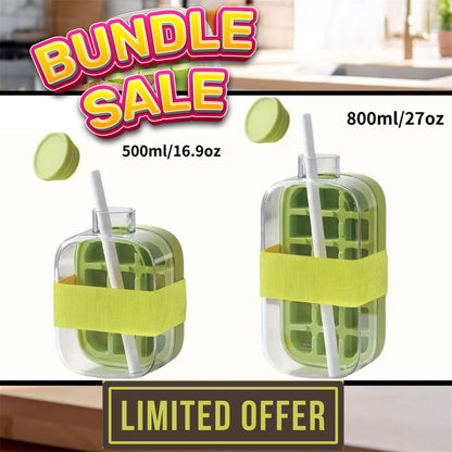 CoolSip™ | 2-in-1 Ice Cube Bottle (500ml & 800ml Bundle)