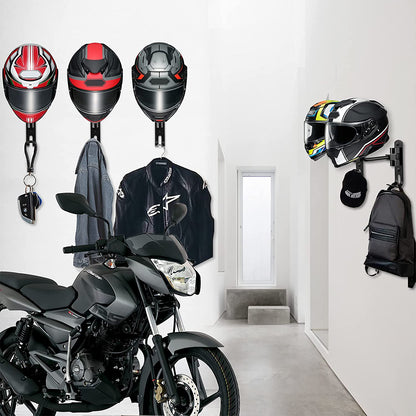 PivotRack™ | 2 Pack Wall-Mount 180° Helmet Holder