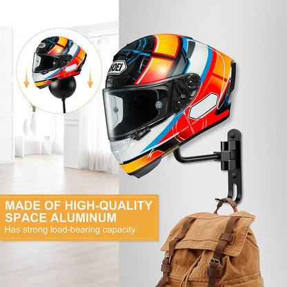 PivotRack™ | 2 Pack Wall-Mount 180° Helmet Holder