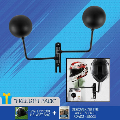 PivotRack™ | 2 Pack Wall-Mount 180° Helmet Holder