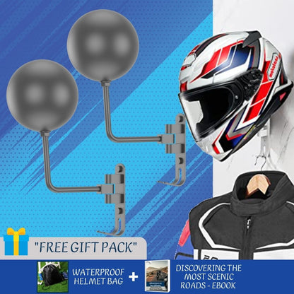 PivotRack™ | 2 Pack Wall-Mount 180° Helmet Holder