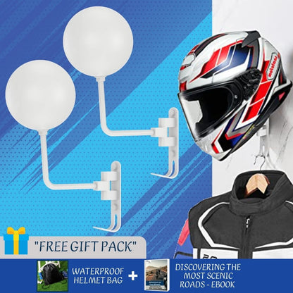 PivotRack™ | 2 Pack Wall-Mount 180° Helmet Holder