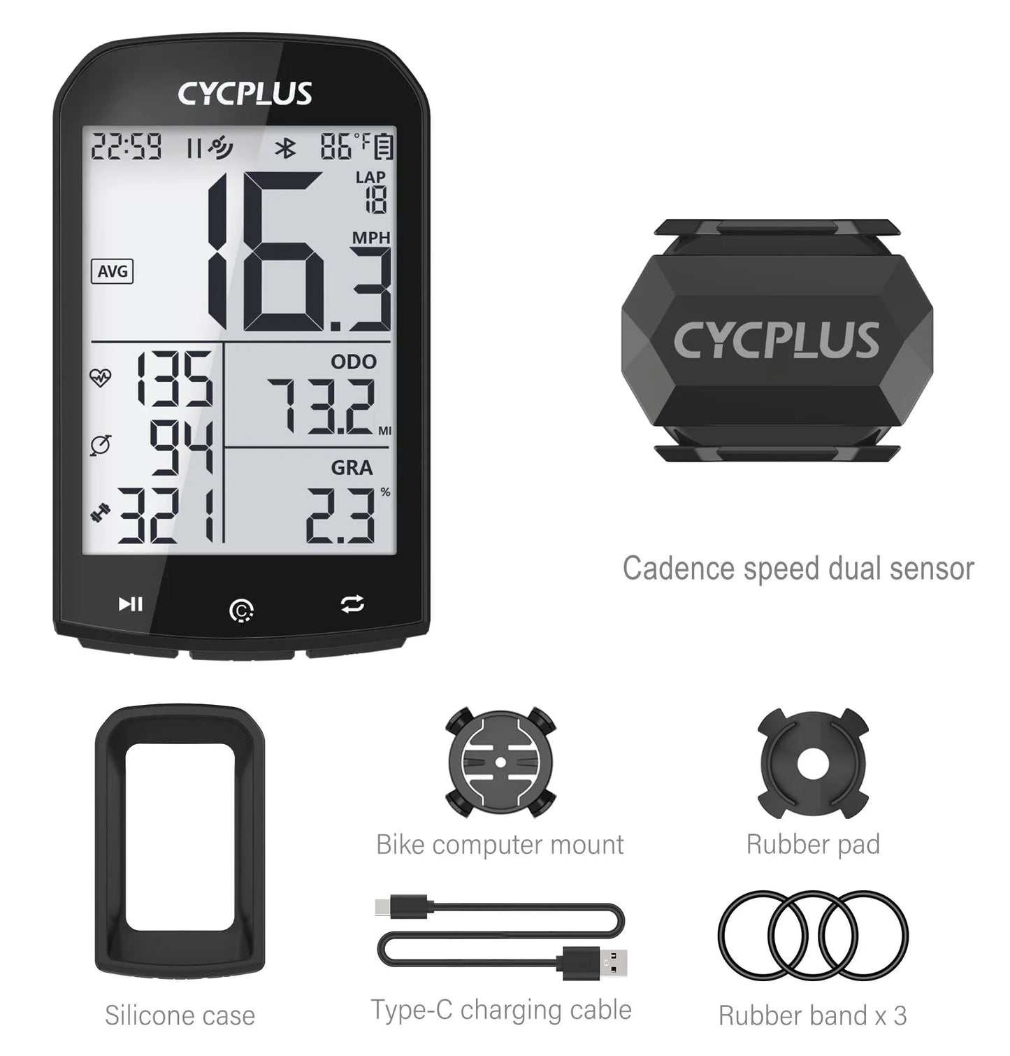 BikeCalculatorSpeed&GPSBluetooth5.0™ - Cyclemd