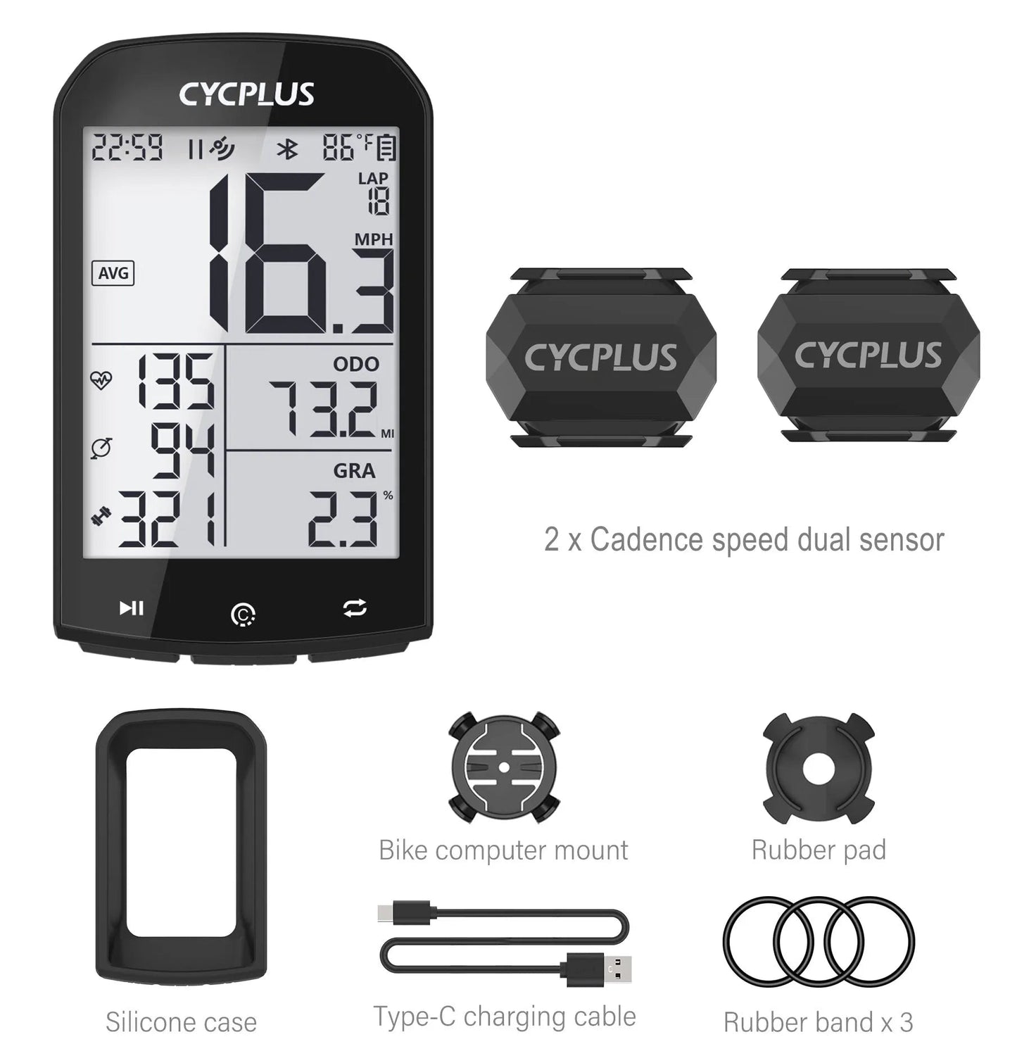 BikeCalculatorSpeed&GPSBluetooth5.0™ - Cyclemd